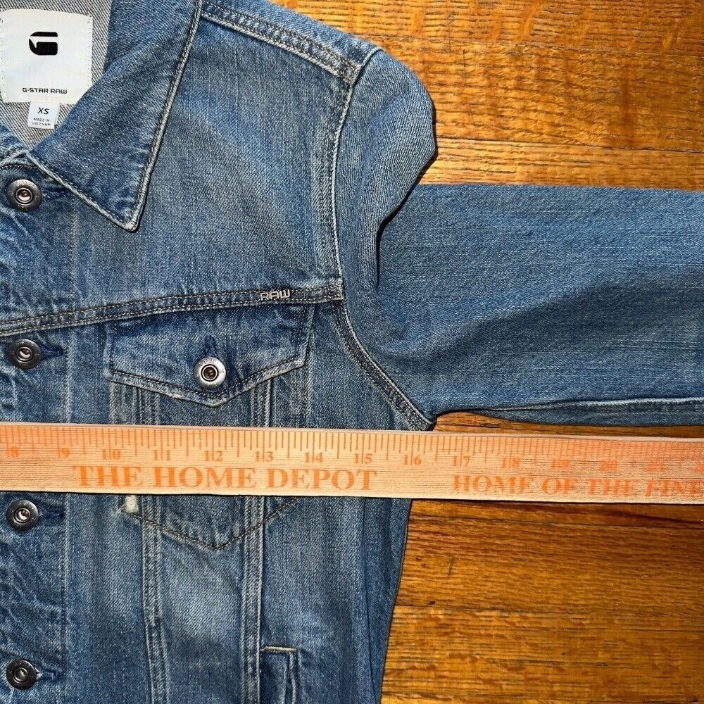 G-Star RAW 3301‎ Denim Jacket Fitted Trucker Jean Jacket XS - Picture 3 of 7